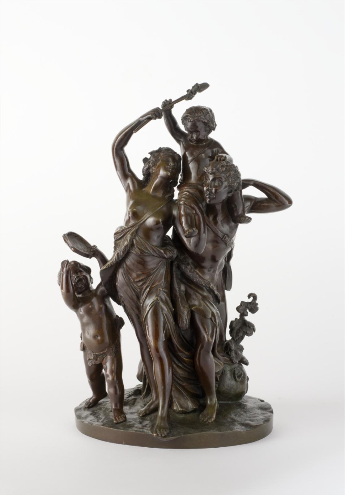 Satyre, bacchante et putti