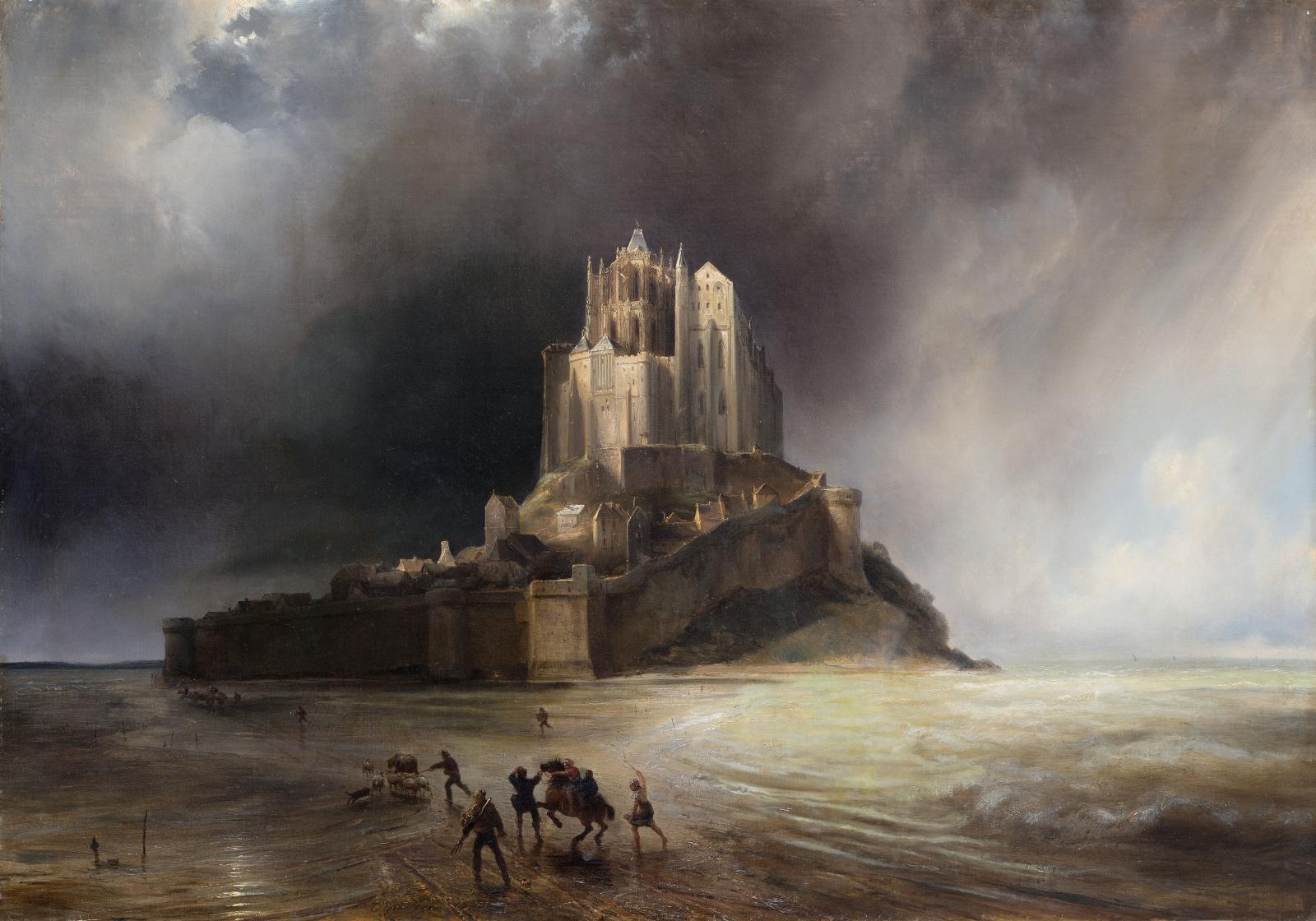 Le Mont Saint-Michel sous l'orage