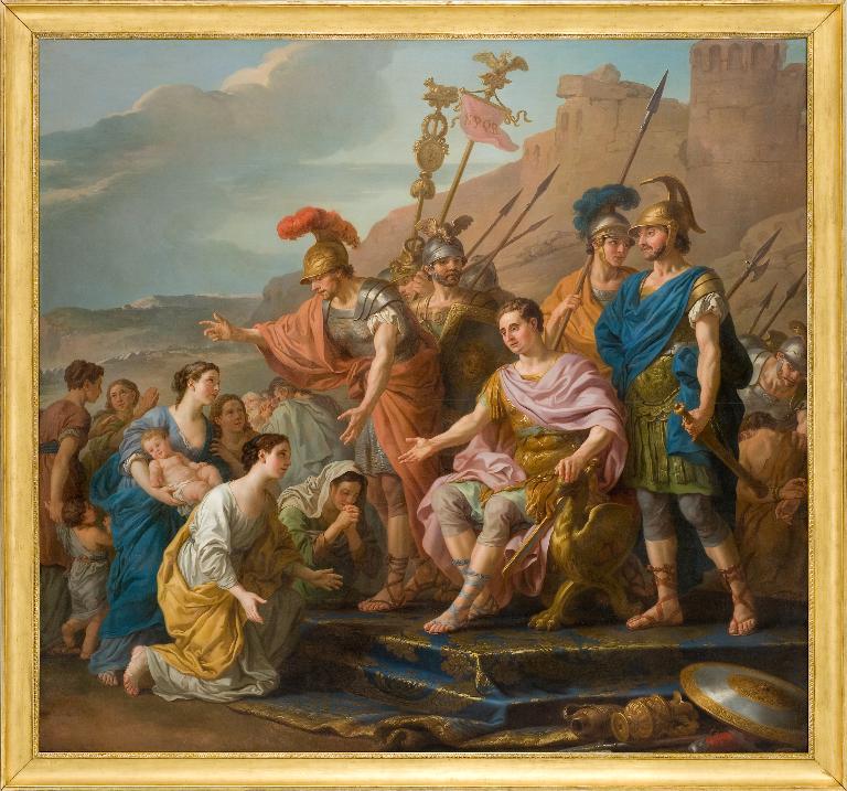 La famille de Coriolan venant le fléchir et le détourner d'assiéger  Rome