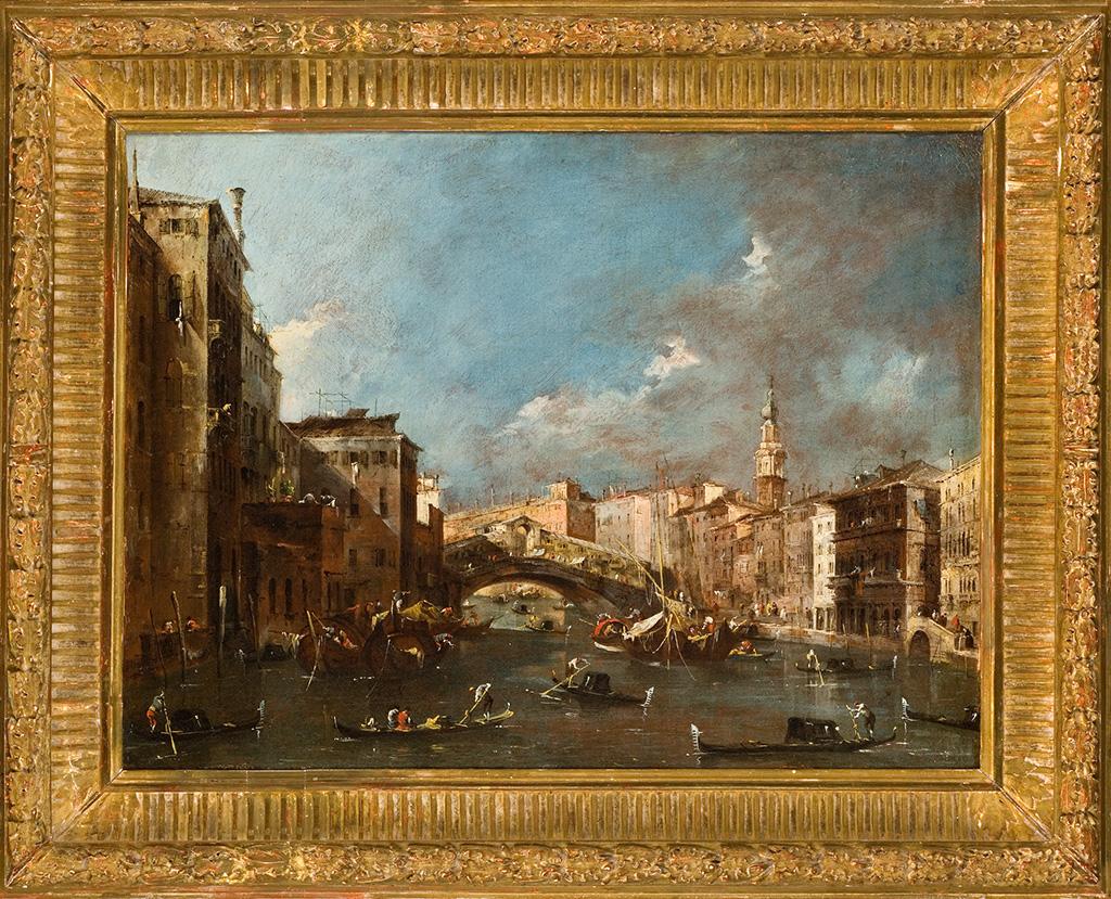 Vue du Grand Canal et du pont du Rialto à Venise