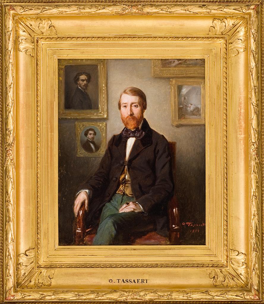 Portrait de Bruyas dans son intérieur